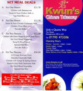 Kwuns Menu Front Page March 2024